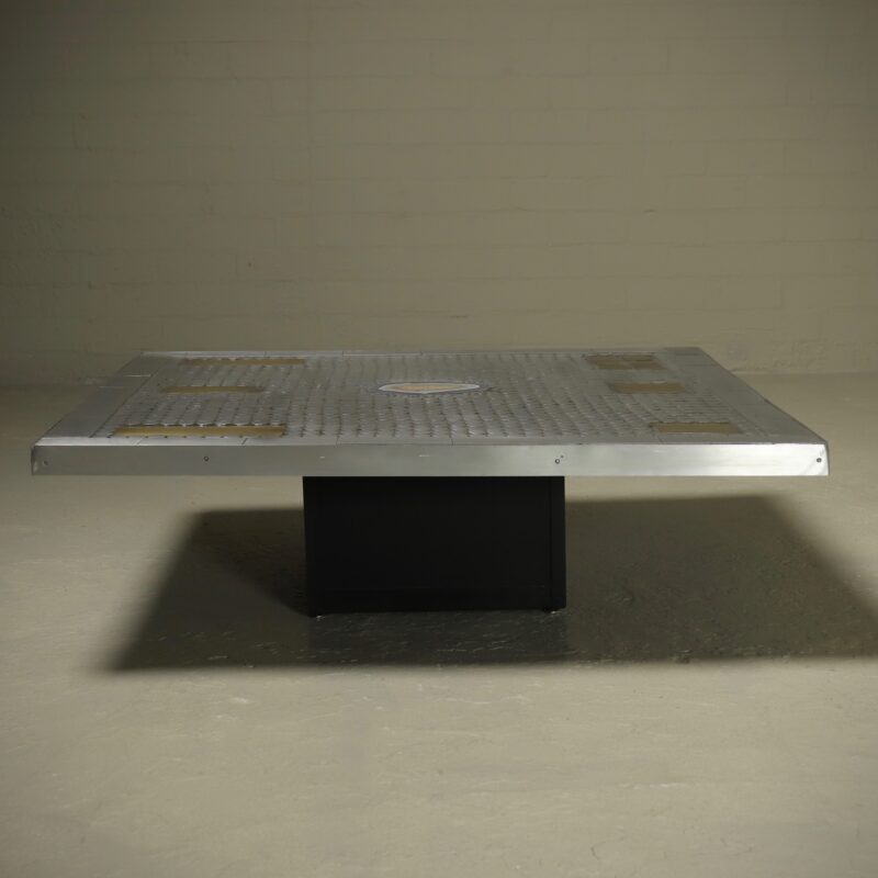 Coffee table by Belgian artist Raf Verjans from the 1980s. A rare example of Belgian art furniture that combines bold material experimentation with refined craftsmanship.